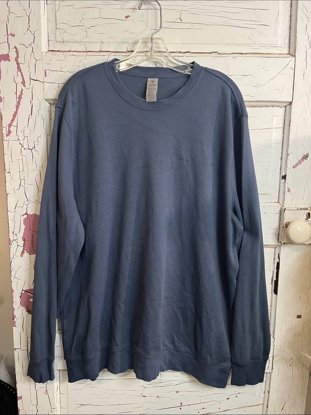 Hurley Men's Crew Sweatshirt in Slate Blue-Grey Sz XL